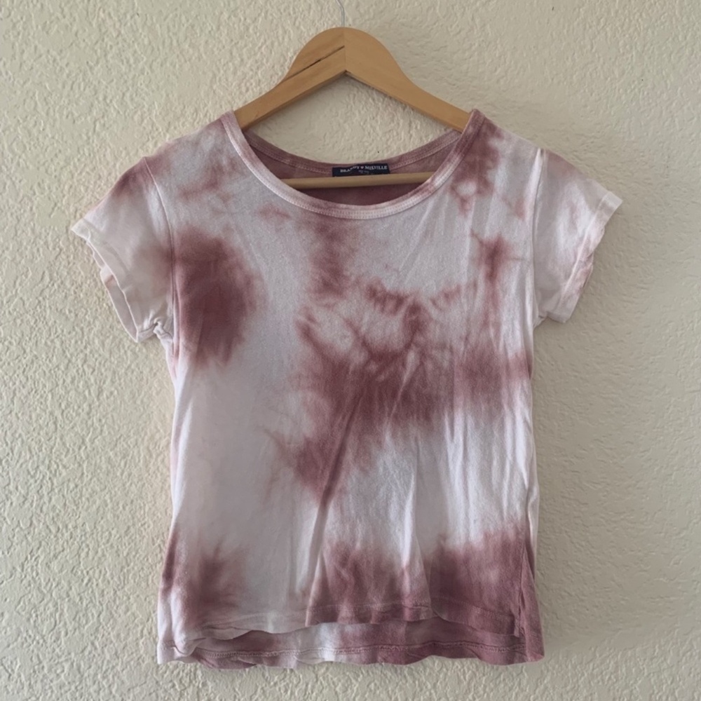 Brandy Melville Tie-Dye T-Shirt – Pink & White